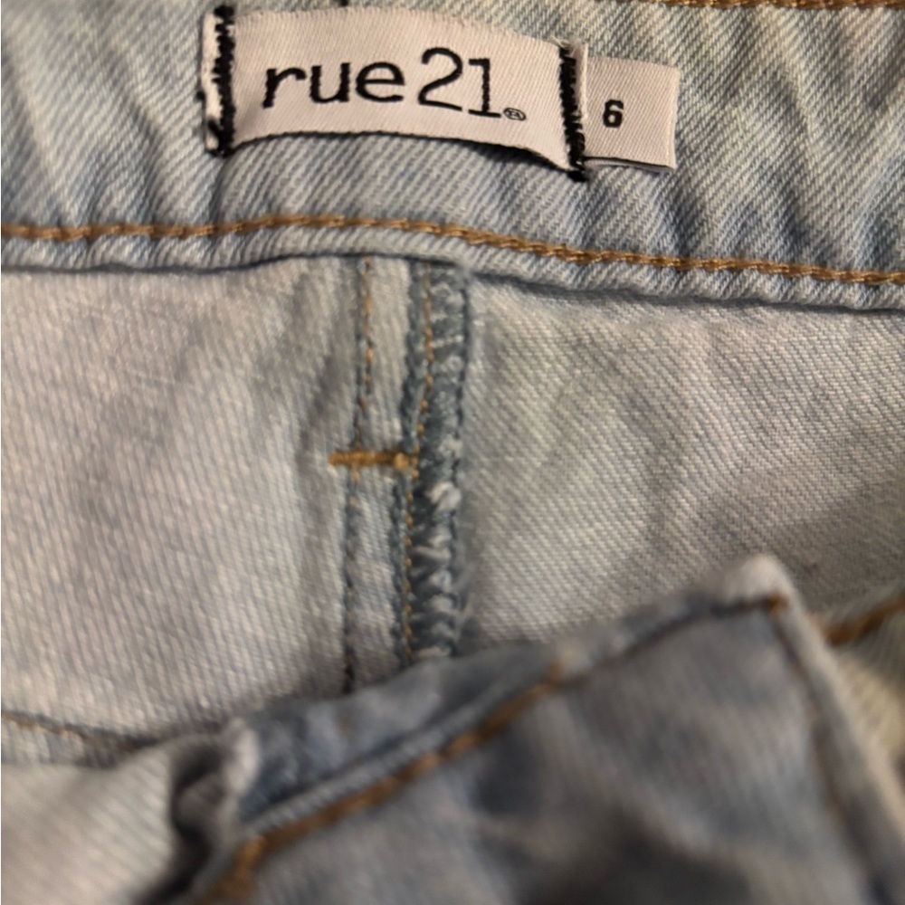 Rue21 Light Blue Denim Shorts Size 6 - Picture 7 of 8